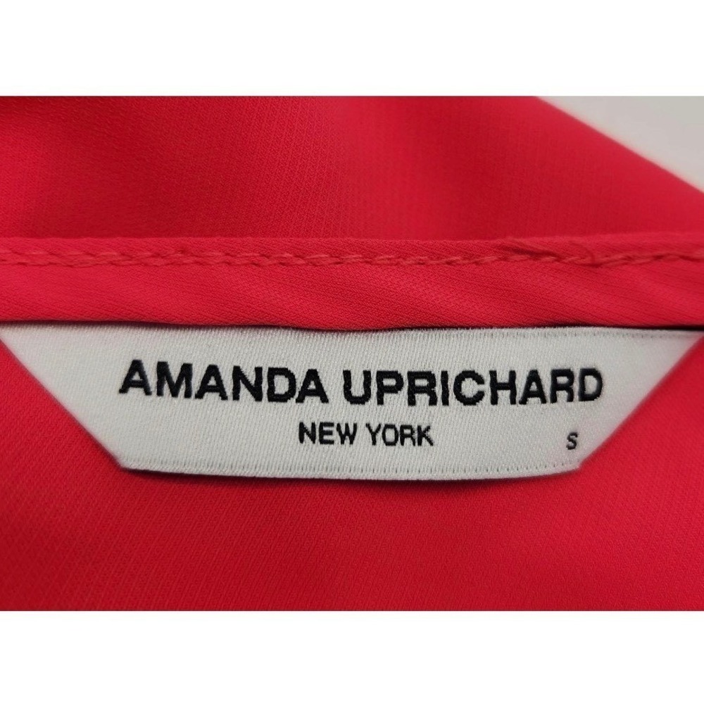 Amanda Uprichard Pomona Dress in Begonia Pink Ruched Side Slit Size Small - Picture 5 of 7